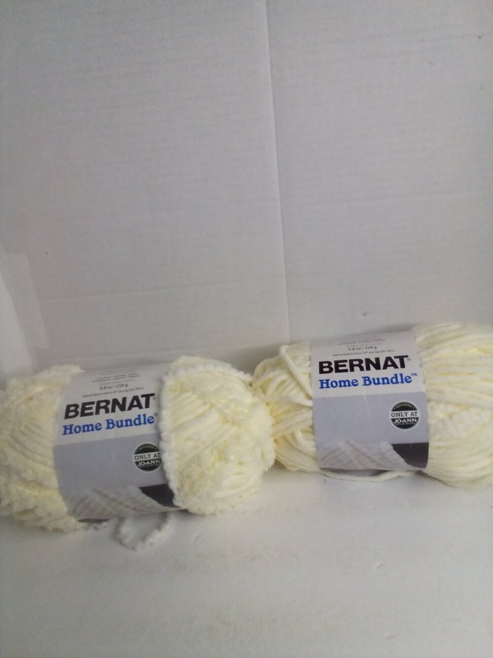 Bernat Home Bundle Lot of 2 Blanket Yarn Bulky Cream